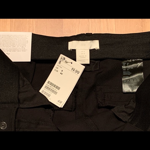 H&M Black Dressy Pants, Size 8, New w/tags - Picture 2 of 3